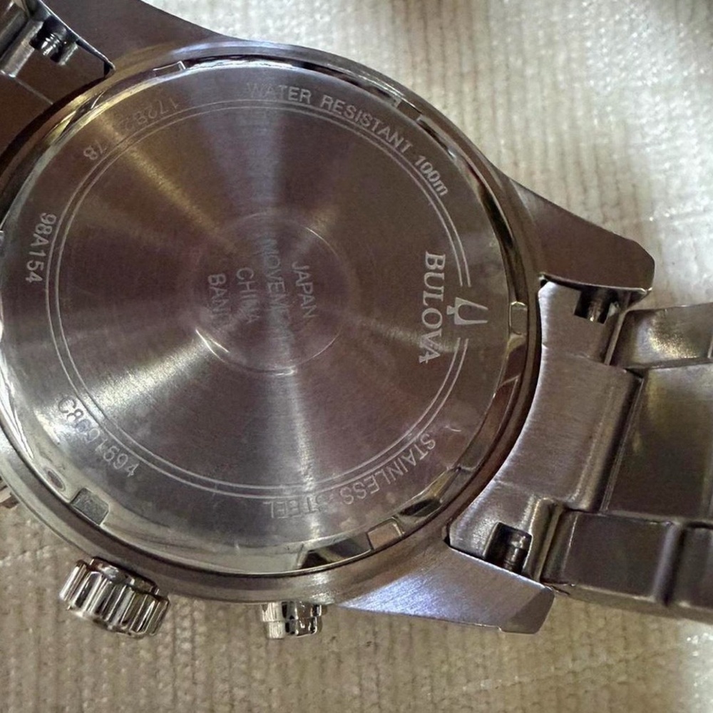 Bulova Black and Silver Sport Chronograph Watch - Picture 7 of 15